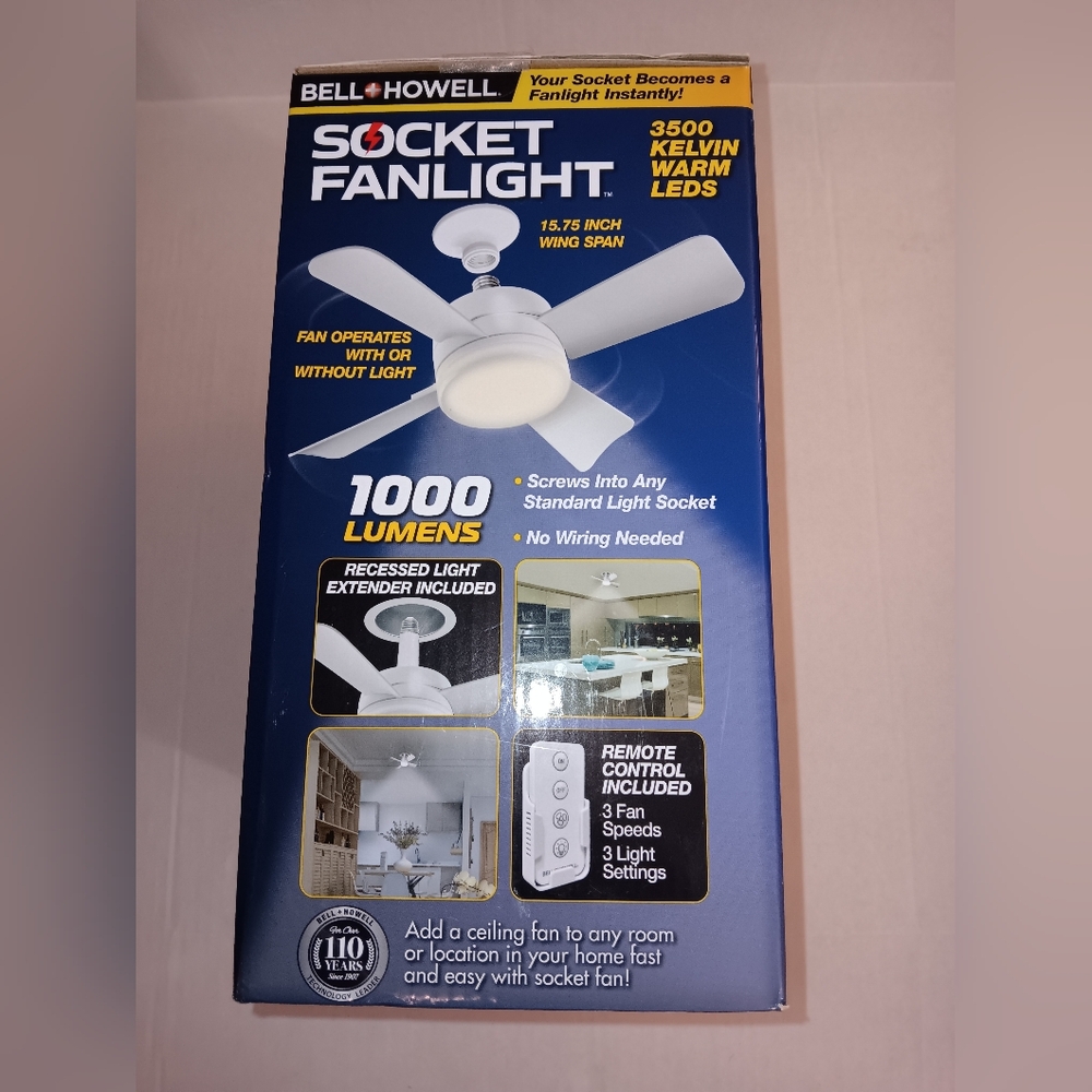 White Socket Fanlight - Picture 2 of 3